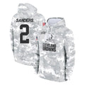 C.Browns #2 Shedeur Sanders Player Arctic Camo Salute to Service Hoodies Limited Game Odoa Stitched Jerseys