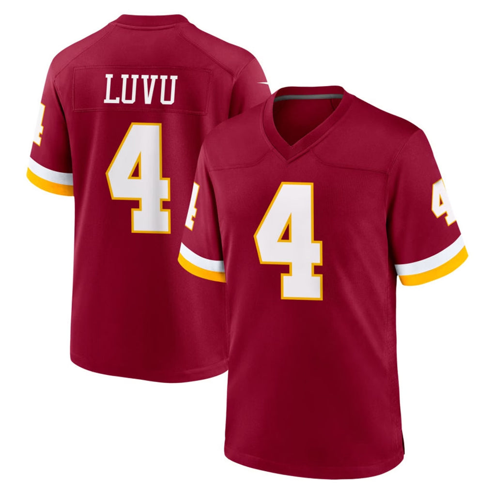 W.Commanders #4 Frankie Luvu Player Burgundy Game Home Odoa Stitched Jerseys