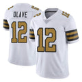 NO.Saints #12 Chris Olave Player White Limited Color Rush Home Game Odoa Stitched Jerseys