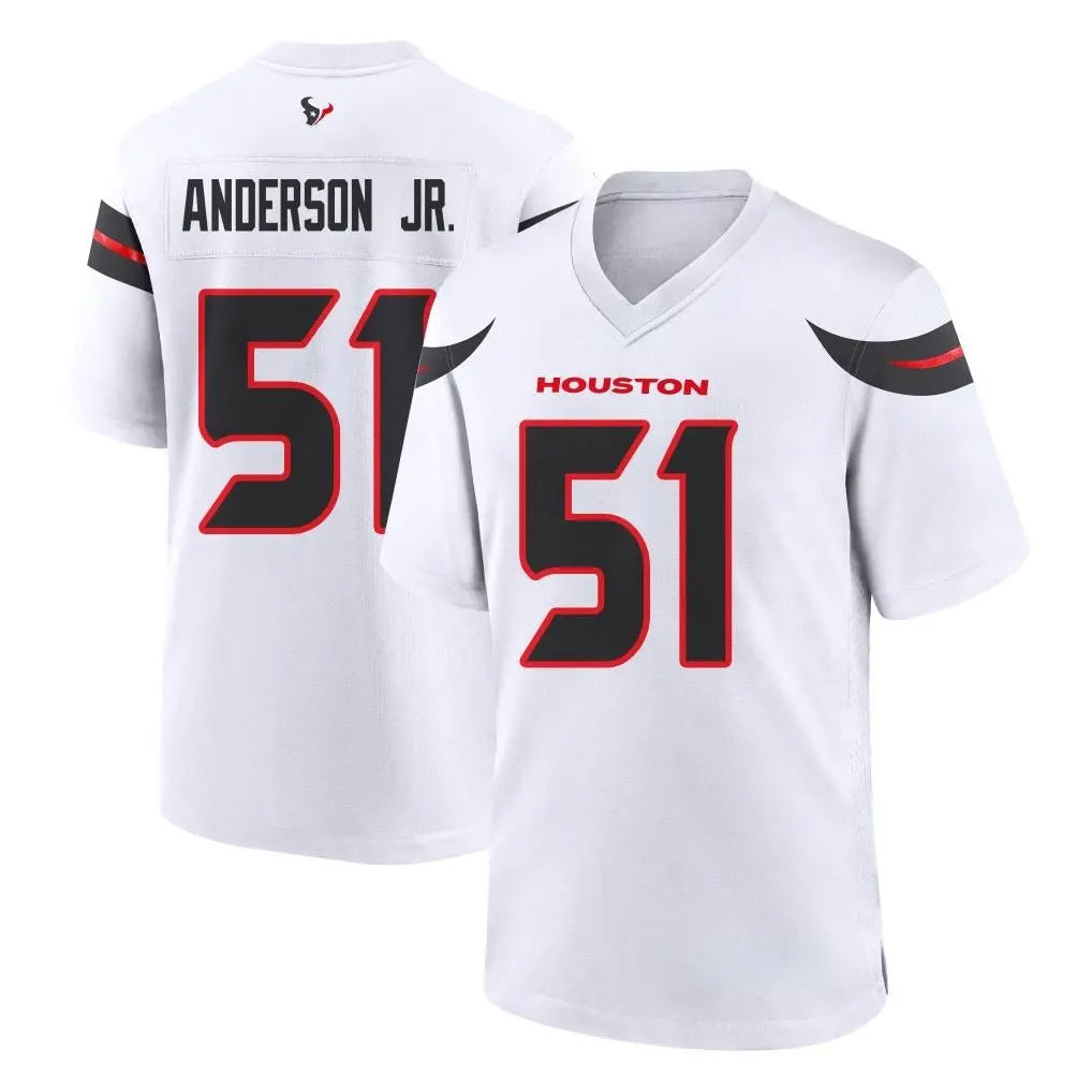 H.Texans #51 Will Anderson Jr. Player White Home Game Odoa Stitched Jerseys