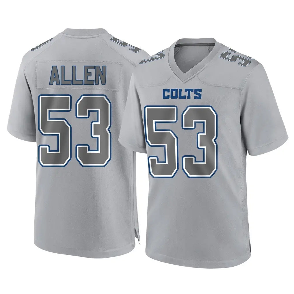IN.Colts #53 CJ Allen Player Gray Atmosphere Fashion Home Game Odoa Stitched Jerseys