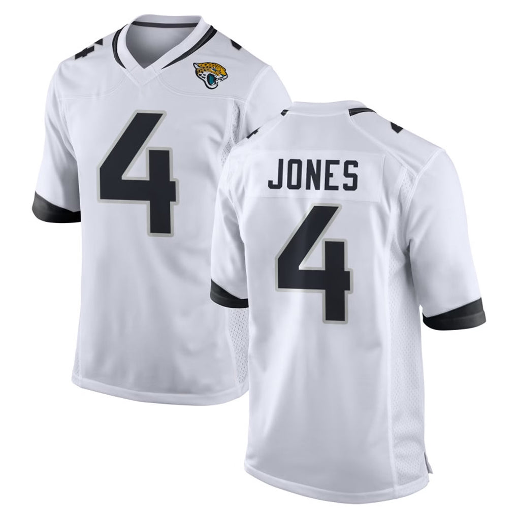 J.Jaguars #4 Jarrian Jones Player White Home Game Odoa Stitched Jerseys
