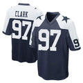 D.Cowboys #97 Kenny Clark Player Navy-White Alternate Home Game Odoa Stitched Jerseys
