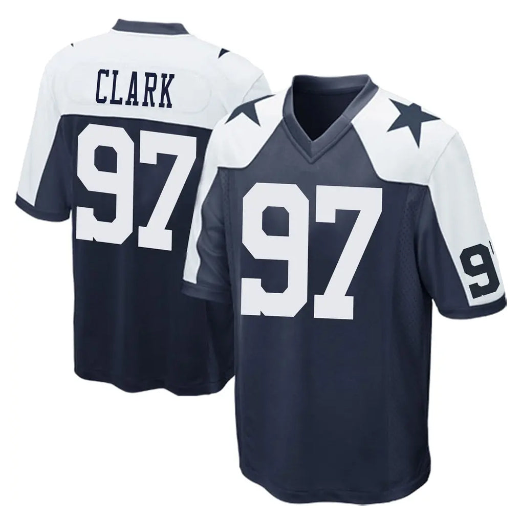 D.Cowboys #97 Kenny Clark Player Navy-White Alternate Home Game Odoa Stitched Jerseys