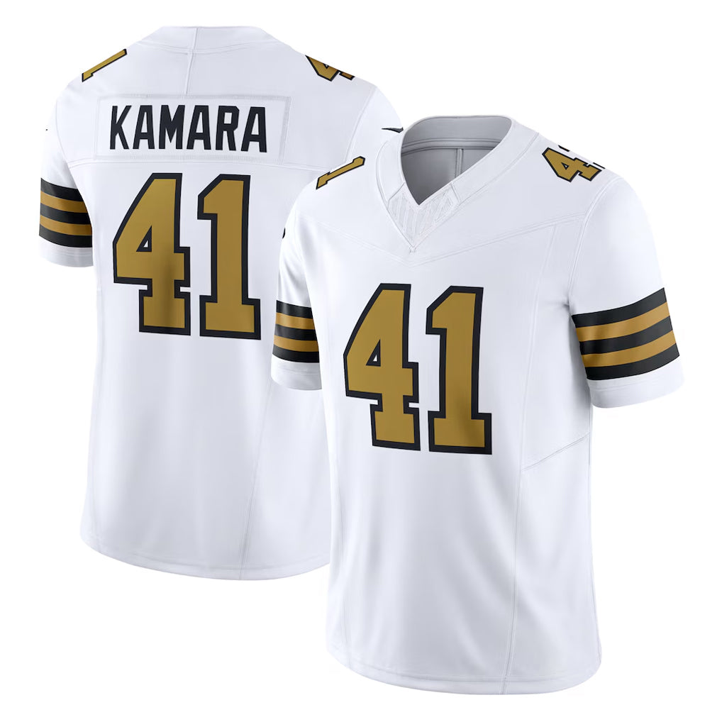 NO.Saints #41 Alvin Kamara Player White Alternate Limited Vapor F.U.S.E. Home Game Odoa Stitched Jerseys