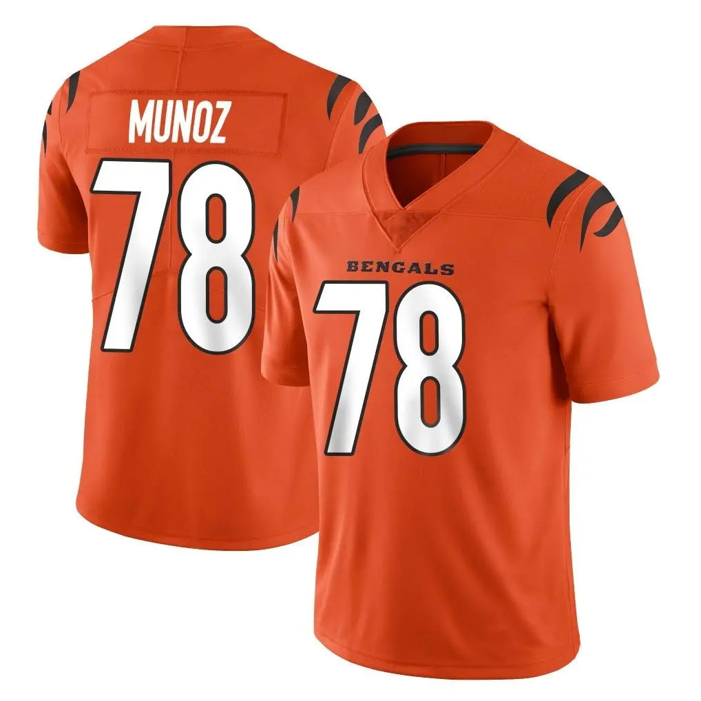 C.Bengals #78 Anthony Munoz Player Orange Vapor Untouchable Limited Home Game Odoa Stitched Jerseys