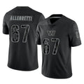 W.Commanders #67 Nick Allegretti Player Black Limited Reflective Home Game Odoa Stitched Jerseys