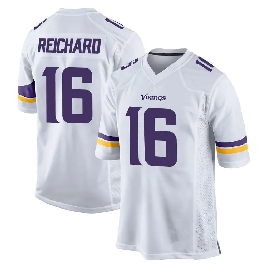 M.Vikings #16 Will Reichard Player White Home Game Odoa Stitched Jerseys