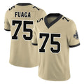 NO.Saints #75 Taliese Fuaga Player Gold Limited Vapor F.U.S.E. Home Game Odoa Stitched Jerseys