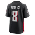 A.Falcons #8 Kyle Pitts Sr. Player Black Home Game Odoa Stitched Jerseys