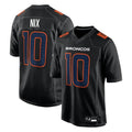 D.Broncos #10 Bo Nix Player Carbon Black Fashion Limited Game Odoa Stitched Jerseys