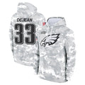 P.Eagles #33 Cooper DeJean Player Arctic Camo Salute to Service Pullover Hoodies Limited Game Odoa Stitched Jerseys