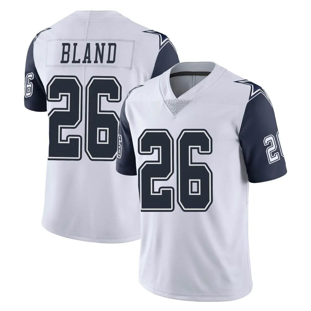 D.Cowboys #26 DaRon Bland Player White-Navy Limited Color Rush Vapor Untouchable Home Game Odoa Stitched Jerseys