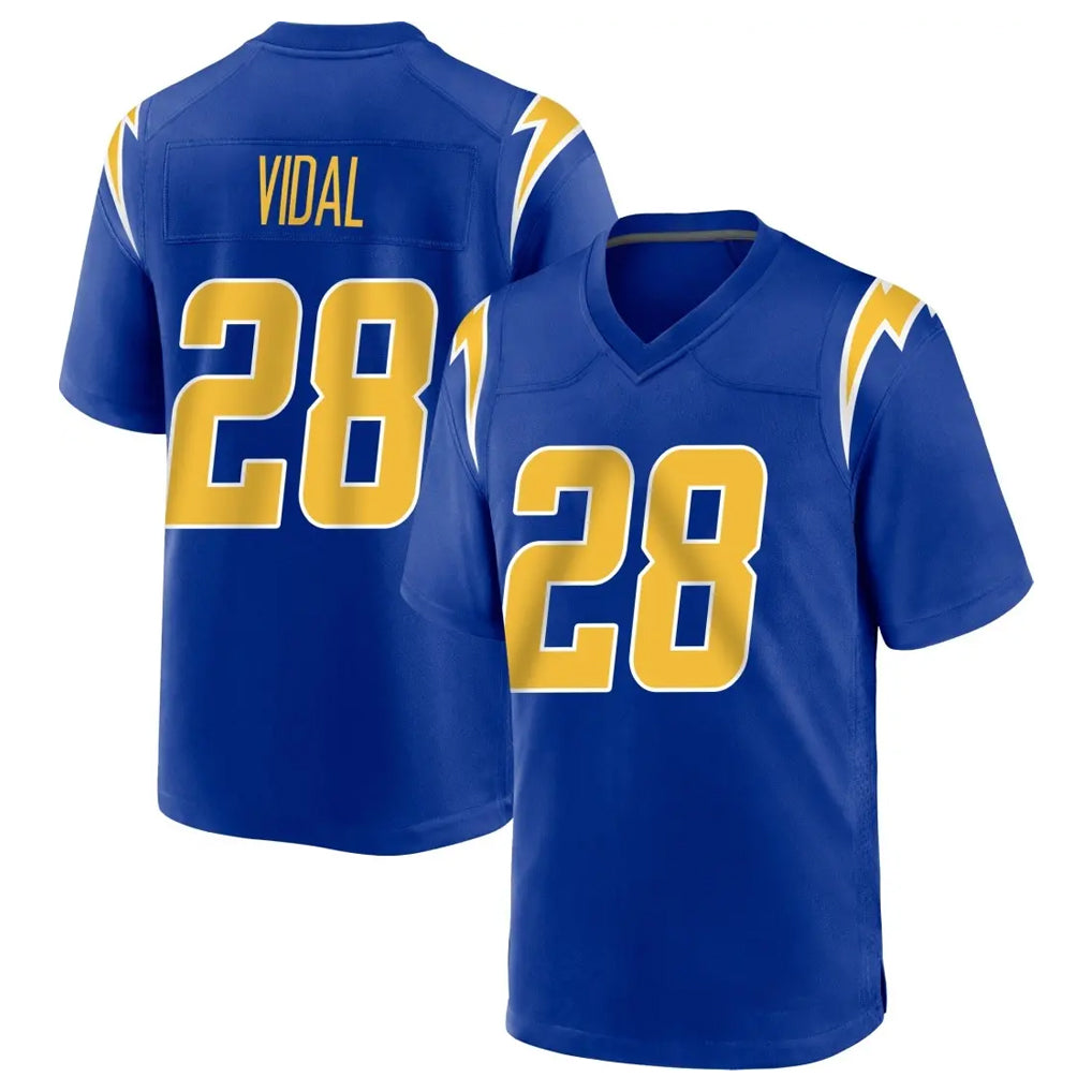 LA.Chargers #28 Kimani Vidal Player Royal Home Game Odoa Stitched Jerseys