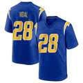 LA.Chargers #28 Kimani Vidal Player Royal Home Game Odoa Stitched Jerseys