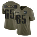 P.Eagles #65 Lane Johnson Player Olive 2025 Salute To Service Limited Odoa Stitched Jerseys