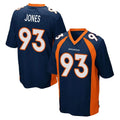 D.Broncos #93 D.J. Jones Player Navy Game Odoa Stitched Jerseys