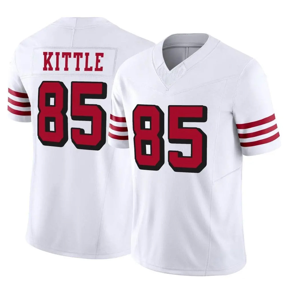 SF.49ers #85 George Kittle Player White Limited Alternate Vapor F.U.S.E. Home Game Odoa Stitched Jerseys