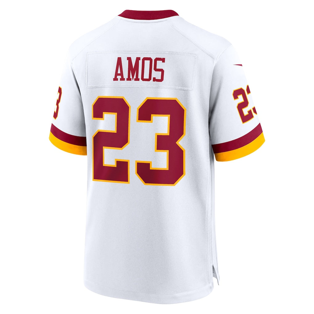 Odoa W.Commanders #23 Trey Amos White Game Super Bowl Era Jersey