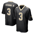 NO.Saints #3 Travis Etienne Jr. Player Black Home Game Odoa Stitched Jerseys