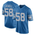 D.Lions #58 Penei Sewell Player Blue Vapor Untouchable Throwback Game Odoa Stitched Jerseys