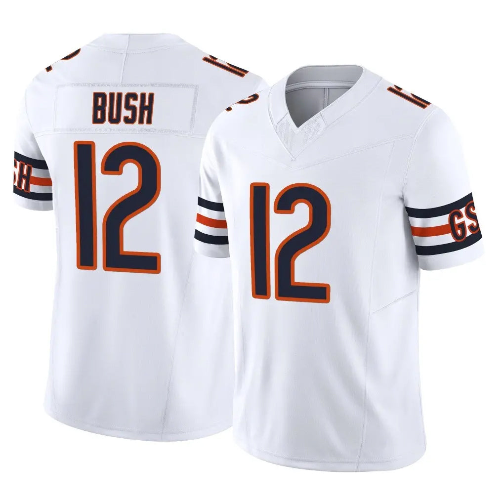 C.Bears #12 Devin Bush Player White Vapor F.U.S.E. Limited Home Game Odoa Stitched Jerseys