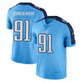 T.Titans #91 John Franklin-Myers Player Light Blue Limited Color Rush Home Game Odoa Stitched Jerseys