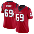 H.Texans #69 Ed Ingram Player Red Limited Vapor F.U.S.E. Home Game Odoa Stitched Jerseys