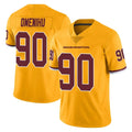 W.Commanders #90 Charles Omenihu Player Gold Limited Color Rush Home Game Odoa Stitched Jerseys