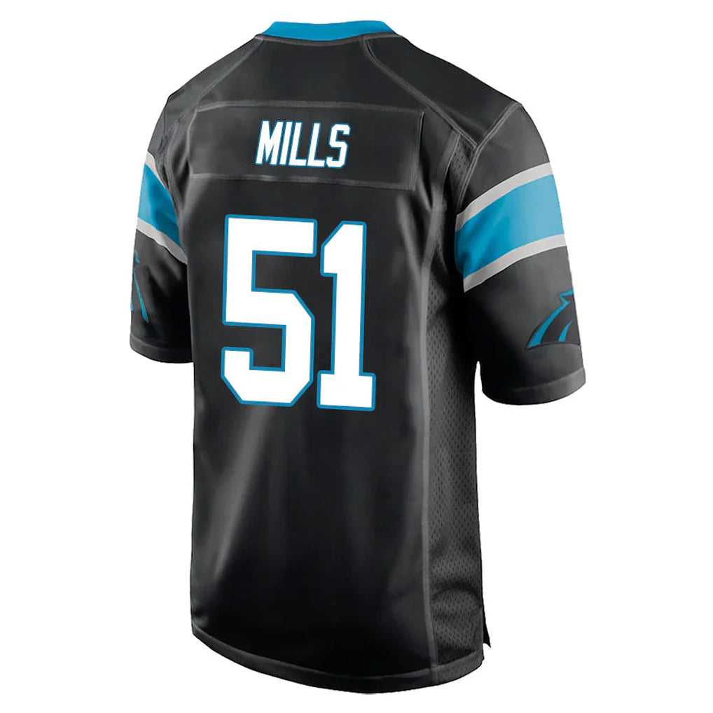 C.Panthers #51 Sam Mills Player Black Game Odoa Stitched Jerseys