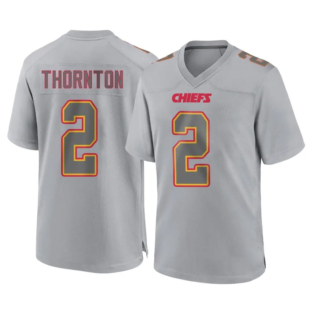 KC.Chiefs #2 Tyquan Thornton Player Gray Atmosphere Fashion Game Odoa Stitched Jerseys