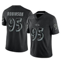 B.Ravens #95 Tavius Robinson Player Black REFLECTIVE Limited Odoa Stitched Jerseys