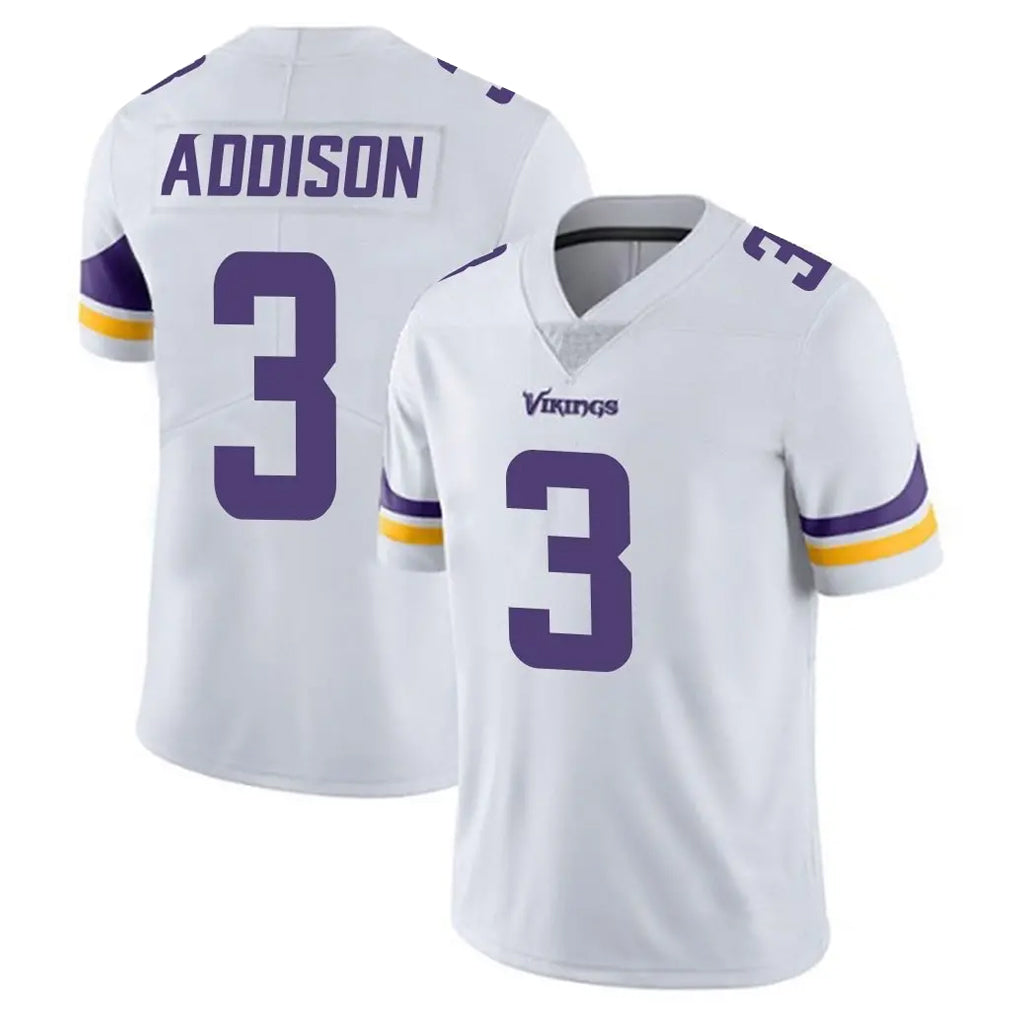 M.Vikings #3 Jordan Addison Player White Limited Vapor Untouchable Home Game Odoa Stitched Jerseys