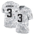 M.Vikings #3 Jordan Addison Player Arctic Camo Salute To Service Limited Game Odoa Stitched Jerseys