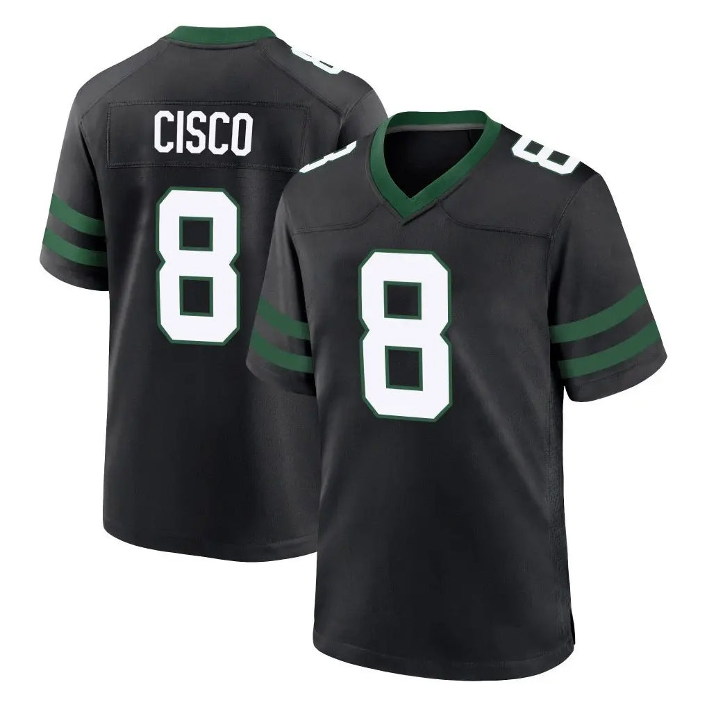 NY.Jets #8 Andre Cisco Player Black Legacy Home Game Odoa Stitched Jerseys