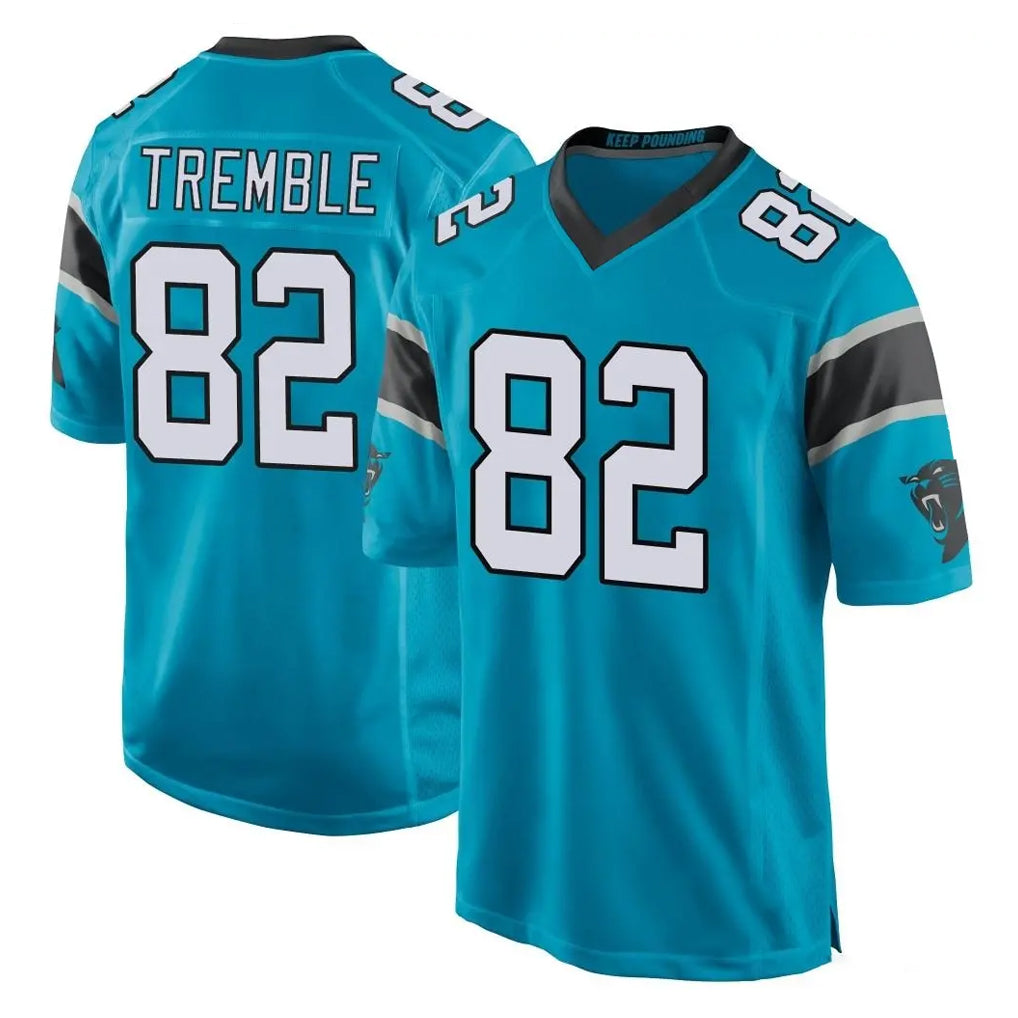 C.Panthers #82 Tommy Tremble Player Blue Vapor Untouchable Limited Game Odoa Stitched Jerseys