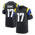 LA.Rams #17 Davante Adams Player Black Midnight Rivalries Collection Home Game Odoa Stitched Jerseys