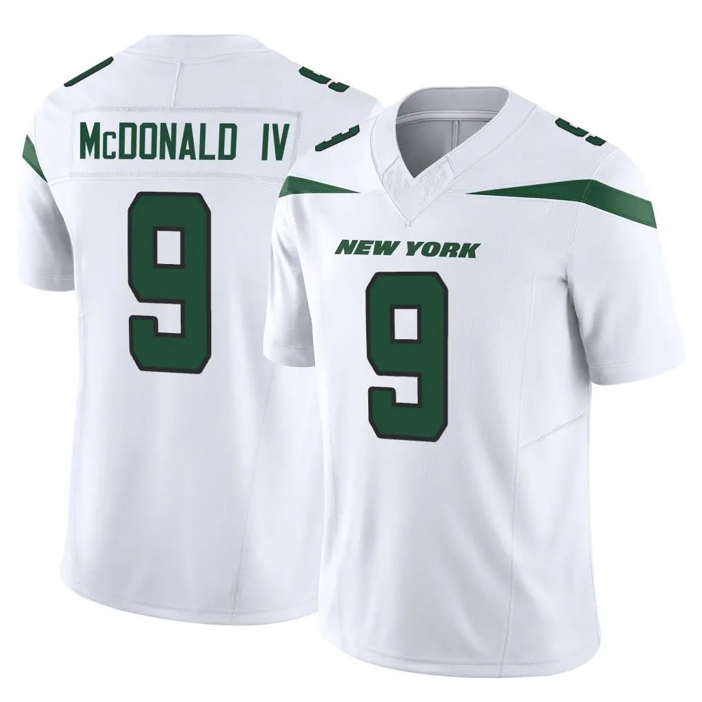 NY.Jets #9 Will McDonald IV Player White Limited Vapor F.U.S.E. Home Game Odoa Stitched Jerseys