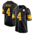 P.Steelers #4 DK Metcalf Player Black Color Rush Home Game Odoa Stitched Jerseys