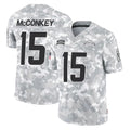 LA.Chargers #15 Ladd McConkey Player Arctic Camo Salute To Service Limited Game Odoa Stitched Jerseys