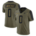 S.Seahawks #0 DeMarcus Lawrence Player Olive Salute To Service Limited Game Odoa Stitched Jerseys