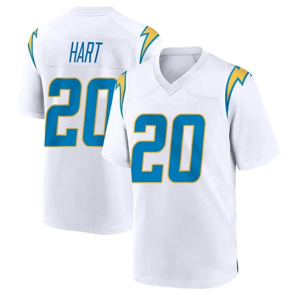 LA.Chargers #20 Cam Hart Player White Home Game Odoa Stitched Jerseys