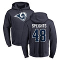 LA.Rams #48 Omar Speights Player Navy Pullover Hoodie Limited Game Odoa Stitched Jerseys