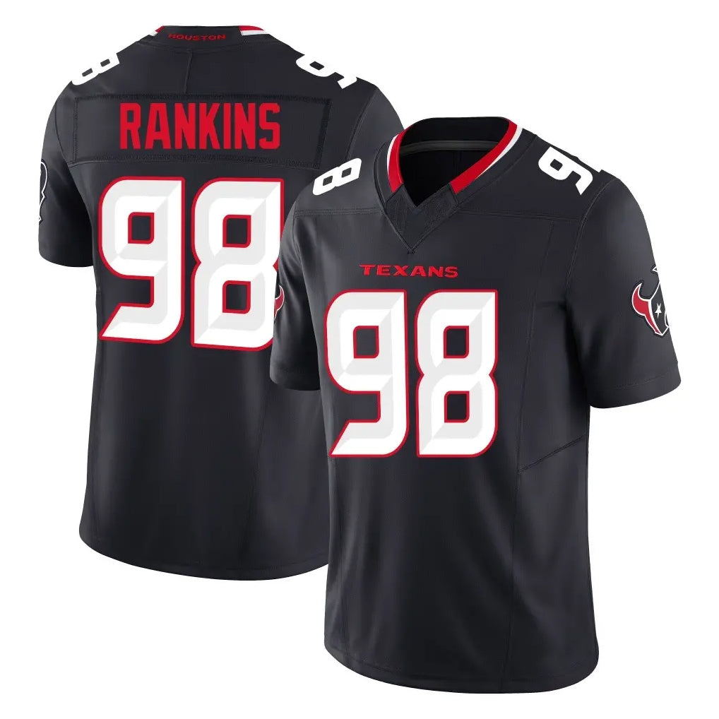 H.Texans #98 Sheldon Rankins Player Navy Limited Alternate Vapor F.U.S.E. Home Game Odoa Stitched Jerseys