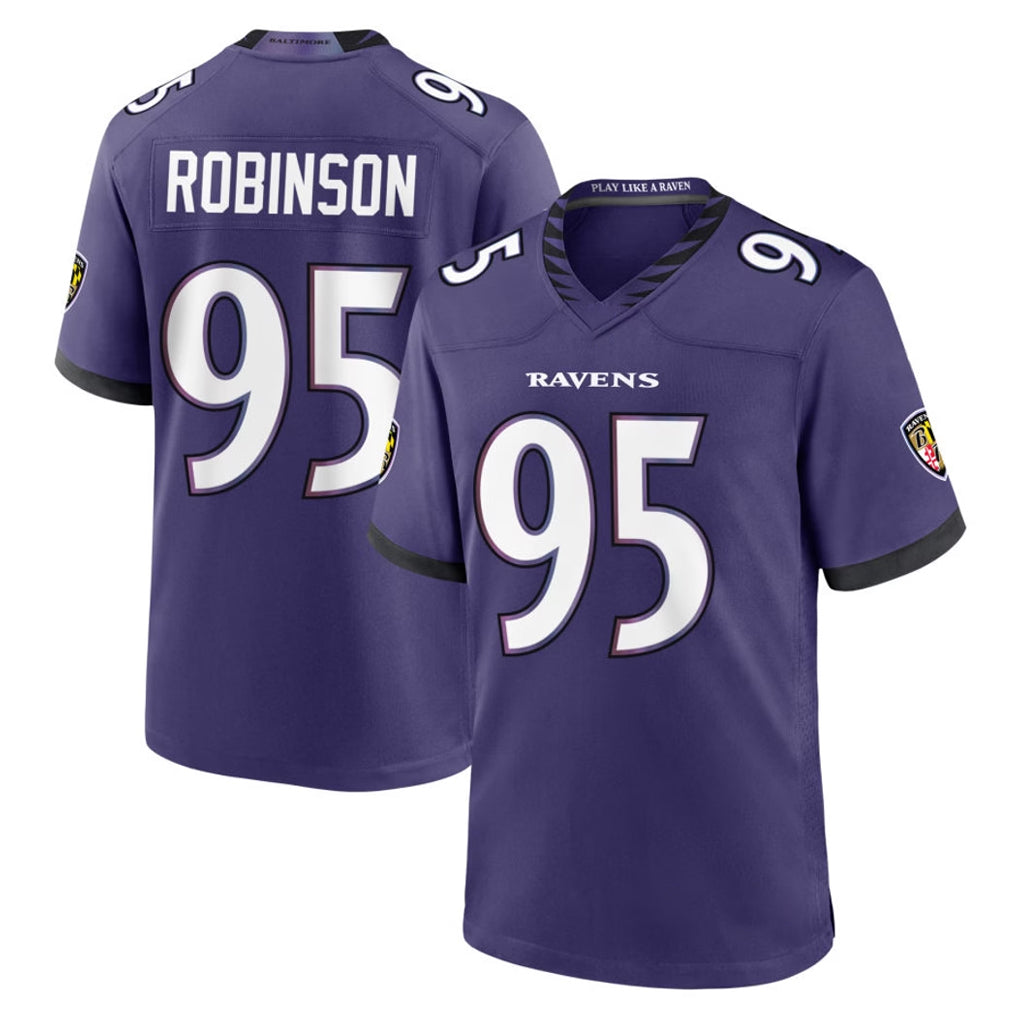 B.Ravens #95 Tavius Robinson Player Purple Limited Home Game Odoa Stitched Jerseys