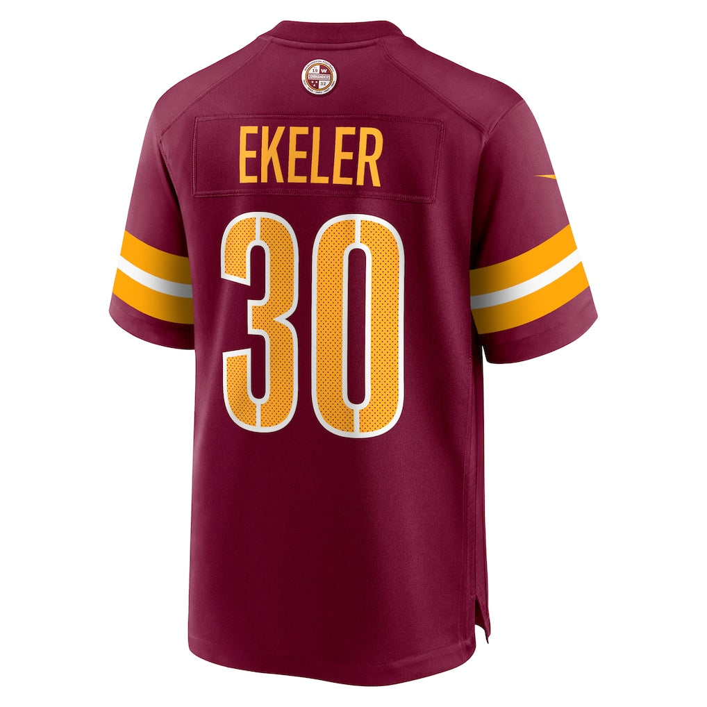 Odoa W.Commanders #30 Austin Ekeler Burgundy Game Player Jersey