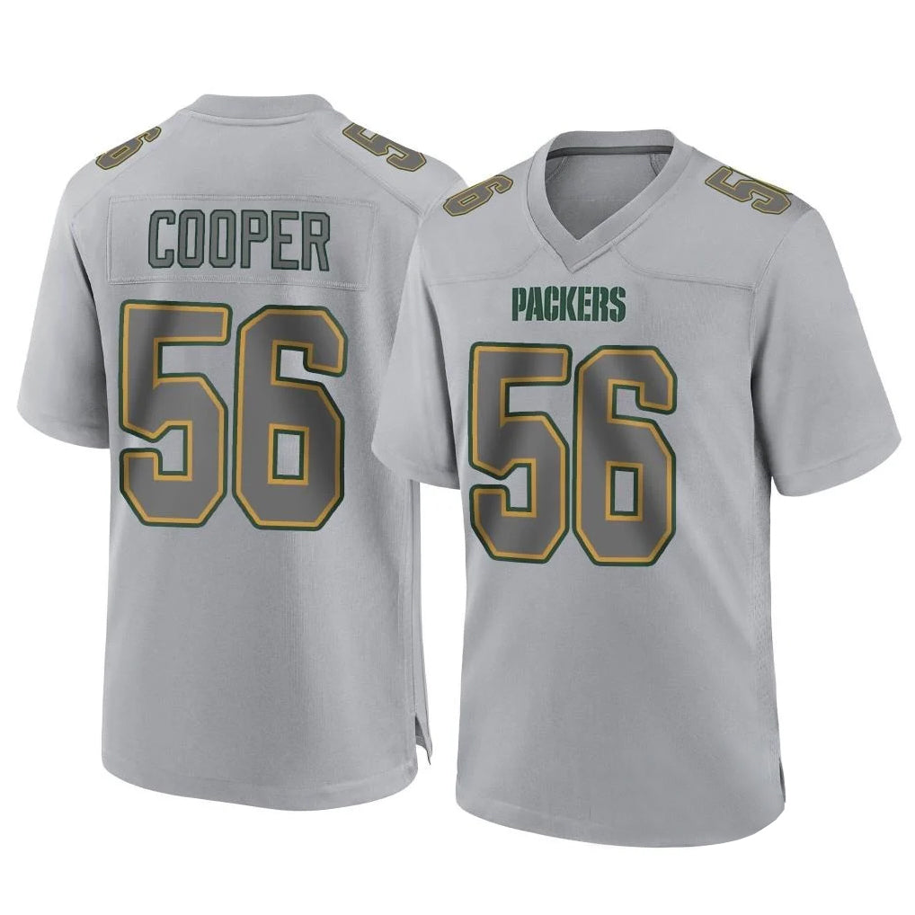 GB.Packers #56 Edgerrin Cooper Player Gray Atmosphere Fashion Home Game Odoa Stitched Jerseys