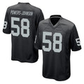 LV.Raiders #58 Jackson Powers-Johnson Player Black Home Game Odoa Stitched Jerseys