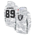 LV.Raiders #89 Brock Bowers Player Arctic Camo Salute to Service Hoodies Limited Game Odoa Stitched Jerseys