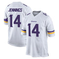 M.Vikings #14 Jauan Jennings Player White Home Game Odoa Stitched Jerseys